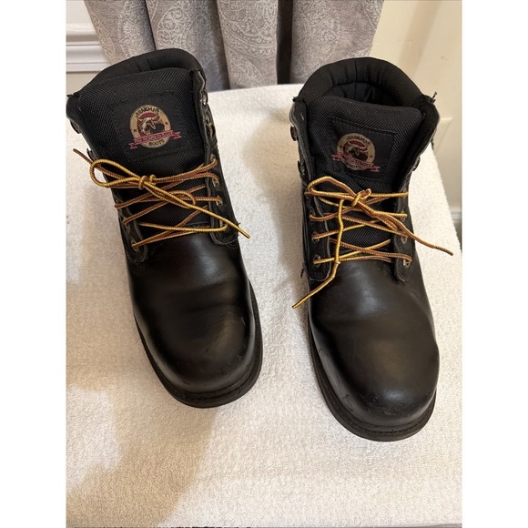 Brahma Steel Toe Men\'s Boots Black Tie 10W 1713‎ main image 6